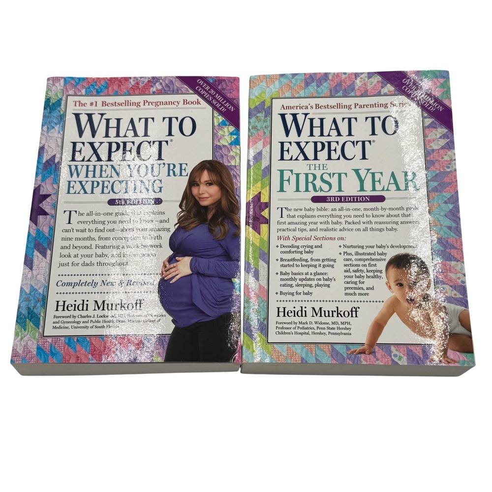 What to Expect When You're Expecting and The First Year Books Parenting Guides